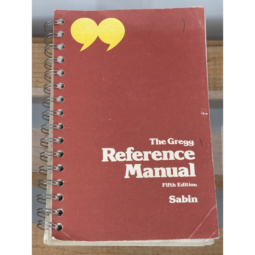 The‎ Gregg Reference Manual Fifth Edition William Sabin McGraw-Hill Spiral Bound